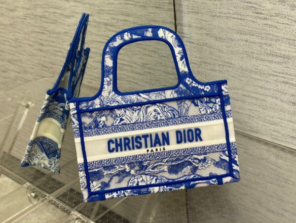1:1 Replica Christian Dior Mini Dior Book Tote Blue, For Women Women’s Handbags 9in/23cm CD