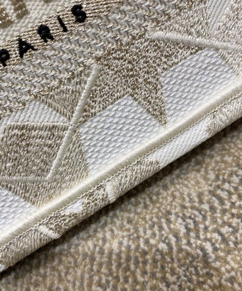 1:1 Replica Christian Dior Mini Dior Book Tote Embroidery Stars Gold Dior Bag, Beige, For Women Women’s Handbags, 9in/23cm CD