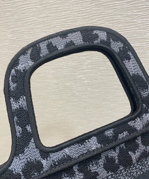 1:1 Replica Christian Dior Mini Dior Book Tote Mizza Embroidery, Blue/Black, For Women Women's Handbags, 9in/23cm CD S5475ZRHM_M962