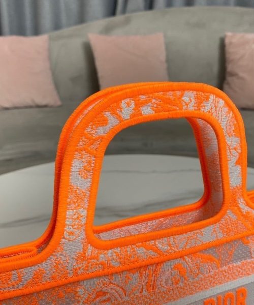1:1 Replica Christian Dior Mini Dior Book Tote Orange For Women, Women’s Handbags 9in/23cm CD S5475ZRVJ_M057