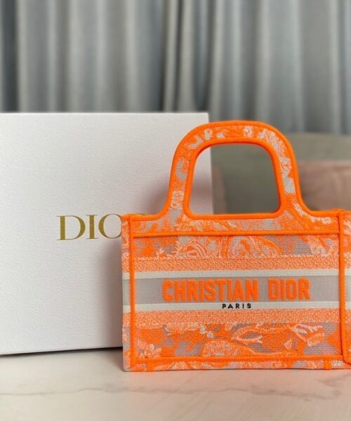 1:1 Replica Christian Dior Mini Dior Book Tote Orange For Women, Women’s Handbags 9in/23cm CD S5475ZRVJ_M057