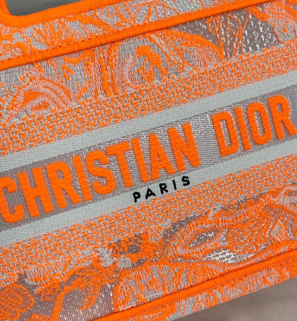 1:1 Replica Christian Dior Mini Dior Book Tote Orange For Women, Women’s Handbags 9in/23cm CD S5475ZRVJ_M057