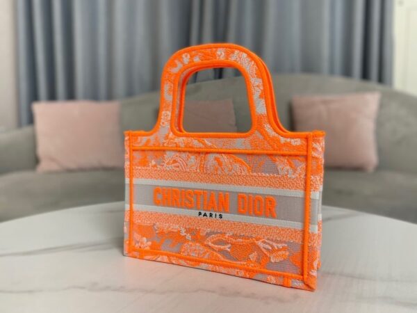 1:1 Replica Christian Dior Mini Dior Book Tote Orange For Women, Women’s Handbags 9in/23cm CD S5475ZRVJ_M057