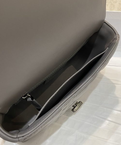 1:1 Replica Christian Dior Mini Dior Caro Bag Gray Padded Macrocannage, Gray, For Women Women’s Handbags, Crossbody Bags, 20cm CD