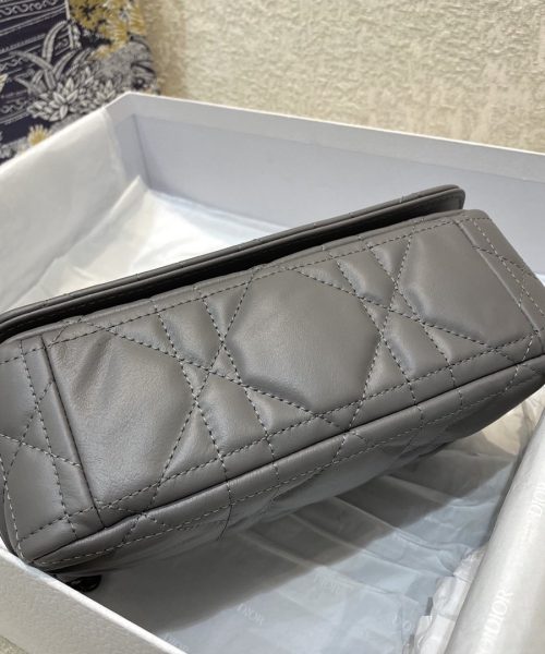 1:1 Replica Christian Dior Mini Dior Caro Bag Gray Padded Macrocannage, Gray, For Women Women’s Handbags, Crossbody Bags, 20cm CD
