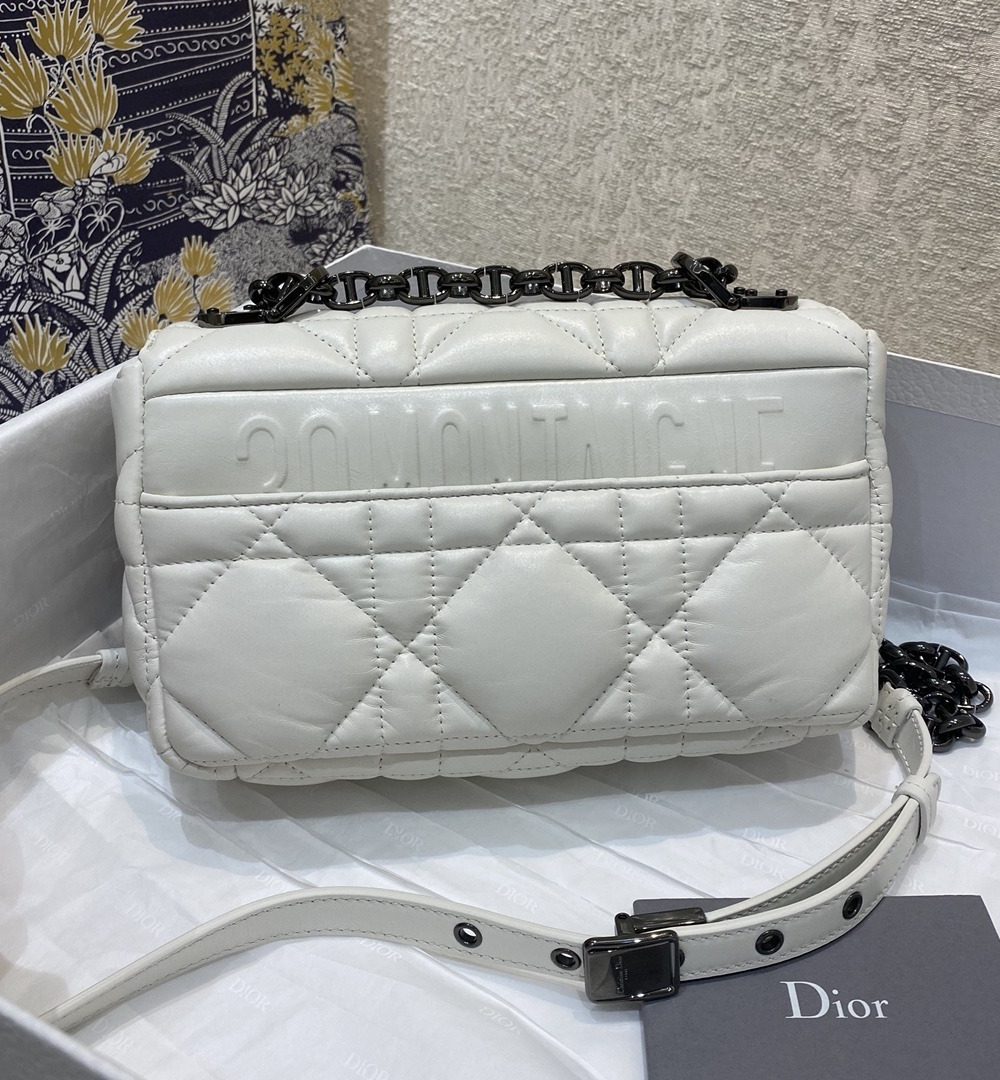 1:1 Replica Christian Dior Mini Dior Caro Bag Latte Matte Padded Macrocannage, Latte White, For Women Women’s Handbags, Crossbody Bags, 20cm CD