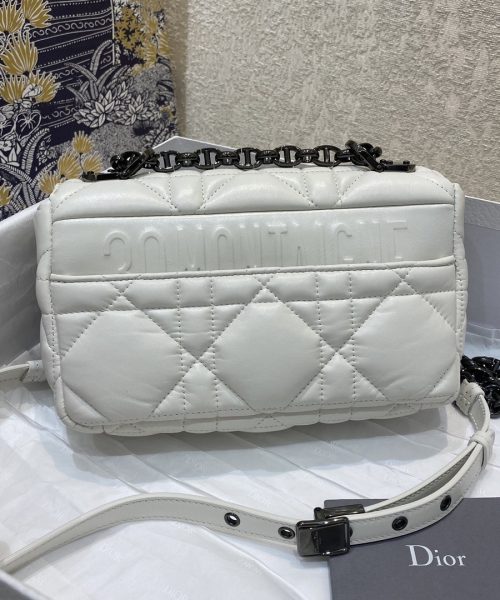 1:1 Replica Christian Dior Mini Dior Caro Bag Latte Matte Padded Macrocannage, Latte White, For Women Women’s Handbags, Crossbody Bags, 20cm CD
