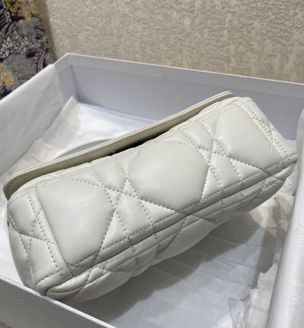 1:1 Replica Christian Dior Mini Dior Caro Bag Latte Matte Padded Macrocannage, Latte White, For Women Women’s Handbags, Crossbody Bags, 20cm CD