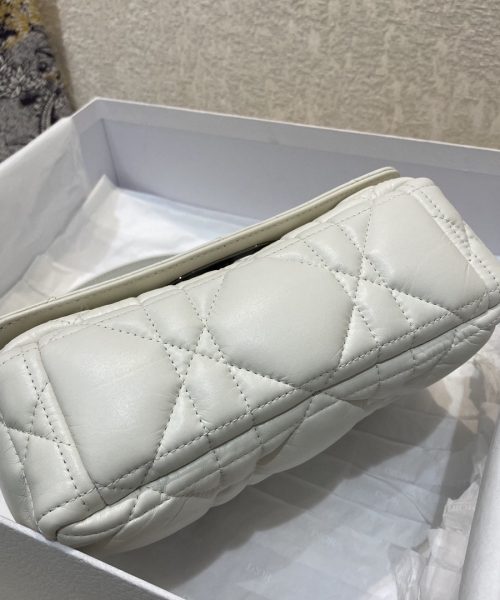 1:1 Replica Christian Dior Mini Dior Caro Bag Latte Matte Padded Macrocannage, Latte White, For Women Women’s Handbags, Crossbody Bags, 20cm CD