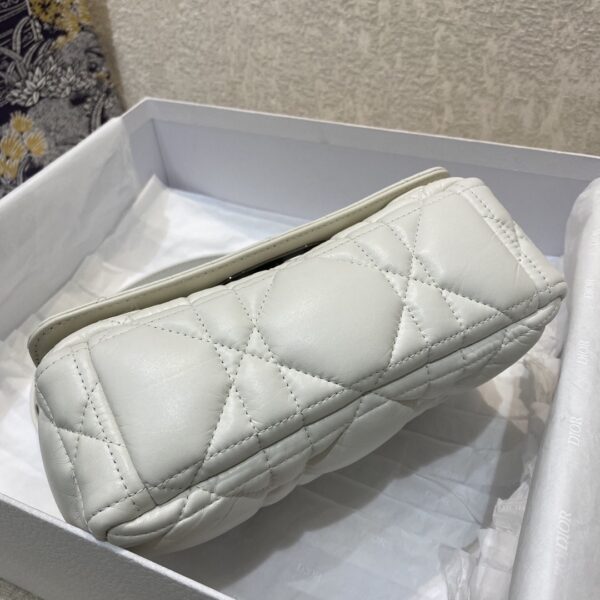 1:1 Replica Christian Dior Mini Dior Caro Bag Latte Matte Padded Macrocannage, Latte White, For Women Women’s Handbags, Crossbody Bags, 20cm CD