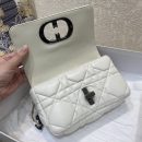 1:1 Replica Christian Dior Mini Dior Caro Bag Latte Matte Padded Macrocannage, Latte White, For Women Women’s Handbags, Crossbody Bags, 20cm CD