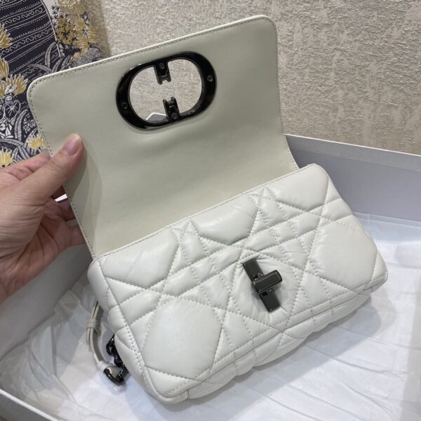 1:1 Replica Christian Dior Mini Dior Caro Bag Latte Matte Padded Macrocannage, Latte White, For Women Women’s Handbags, Crossbody Bags, 20cm CD