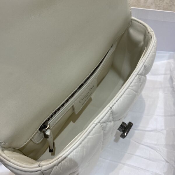 1:1 Replica Christian Dior Mini Dior Caro Bag Latte Matte Padded Macrocannage, Latte White, For Women Women’s Handbags, Crossbody Bags, 20cm CD