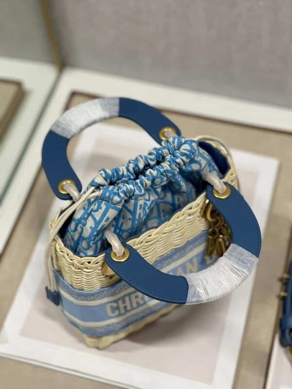 1:1 Replica Christian Dior Mini Lady Dior Bag Blue, For Women, Women’s Handbags 17cm/6.5in CD M0505OMVD_M808