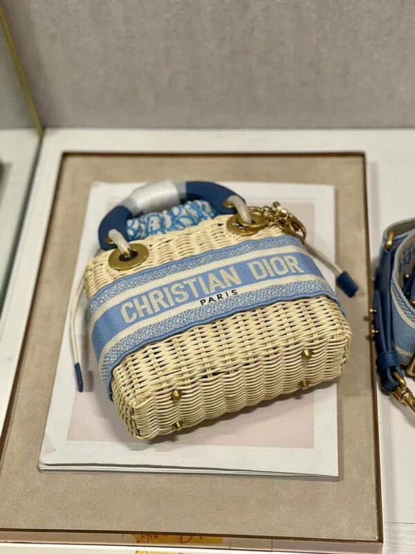 1:1 Replica Christian Dior Mini Lady Dior Bag Blue, For Women, Women’s Handbags 17cm/6.5in CD M0505OMVD_M808