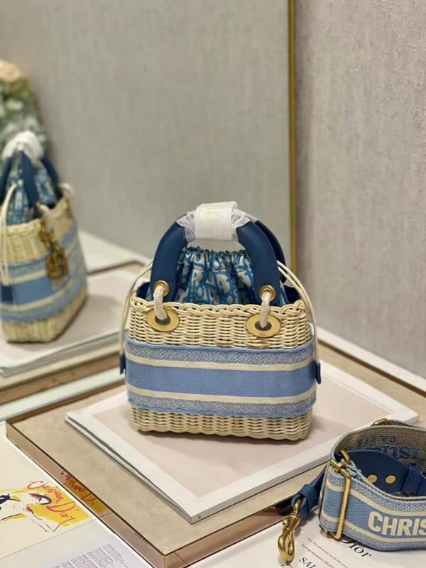 1:1 Replica Christian Dior Mini Lady Dior Bag Blue, For Women, Women’s Handbags 17cm/6.5in CD M0505OMVD_M808