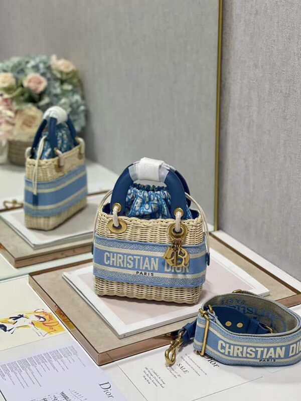 1:1 Replica Christian Dior Mini Lady Dior Bag Blue, For Women, Women’s Handbags 17cm/6.5in CD M0505OMVD_M808