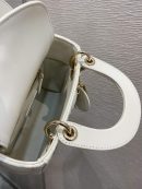 1:1 Replica Christian Dior Mini Lady Dior Bag White For Women 6.5in/17cm CD M0505SLOI