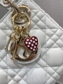 1:1 Replica Christian Dior Mini Lady Dior Bag White For Women 6.5in/17cm CD M0505SLOI