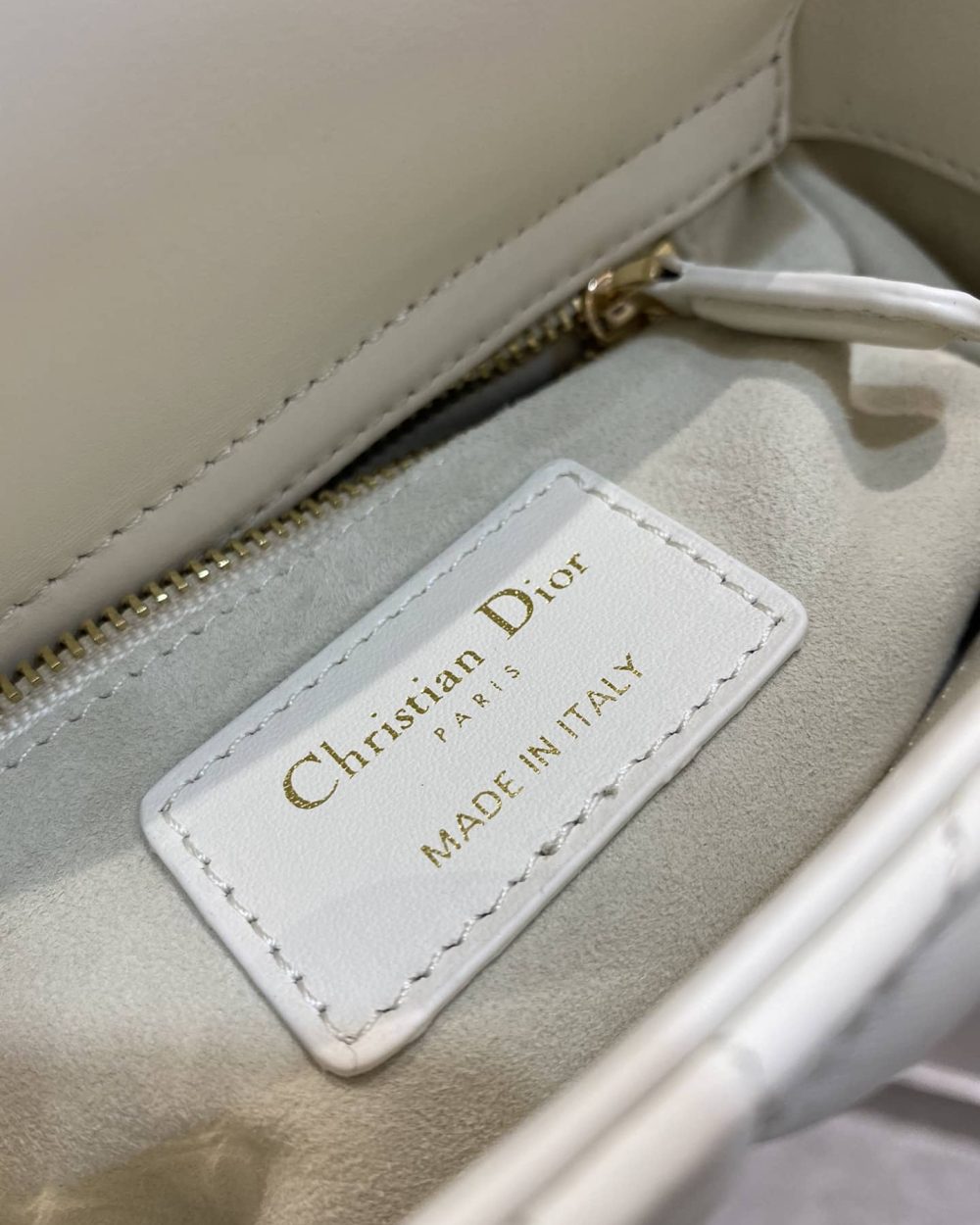 1:1 Replica Christian Dior Mini Lady Dior Bag White For Women 6.5in/17cm CD M0505SLOI