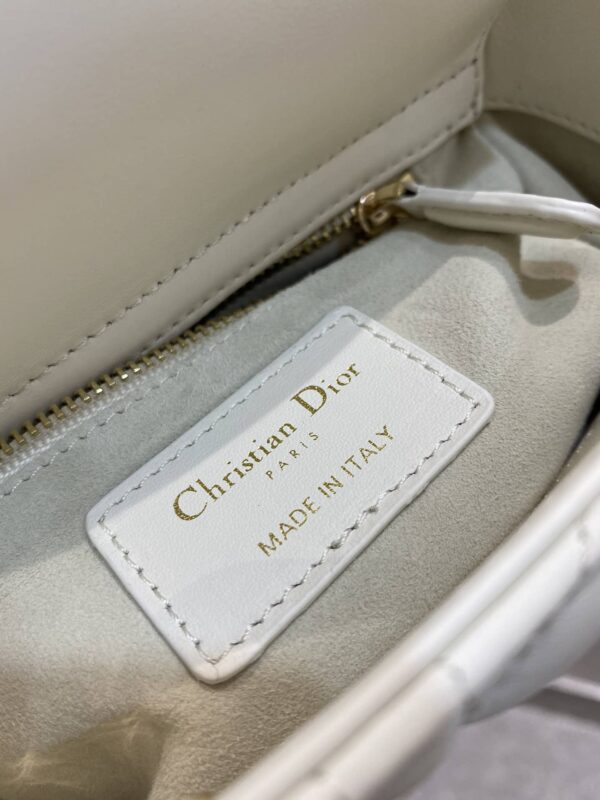 1:1 Replica Christian Dior Mini Lady Dior Bag White For Women 6.5in/17cm CD M0505SLOI