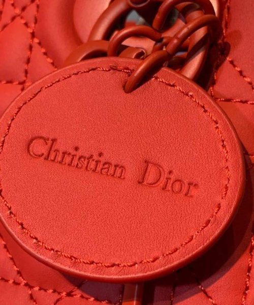 1:1 Replica Christian Dior Mini Lady Dior Bag with Chain Matte Hardware Spring/Summer Collection, Red , For Women Women’s Handbags, 18cm CD