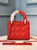 1:1 Replica Christian Dior Mini Lady Dior Bag with Chain Matte Hardware Spring/Summer Collection, Red , For Women Women’s Handbags, 18cm CD