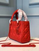 1:1 Replica Christian Dior Mini Lady Dior Bag with Chain Matte Hardware Spring/Summer Collection, Red , For Women Women’s Handbags, 18cm CD