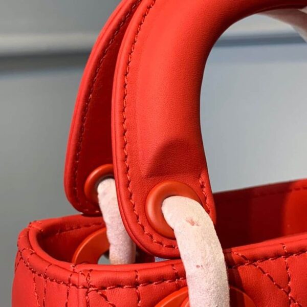 1:1 Replica Christian Dior Mini Lady Dior Bag with Chain Matte Hardware Spring/Summer Collection, Red , For Women Women’s Handbags, 18cm CD