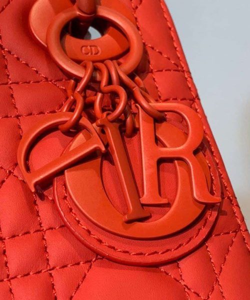 1:1 Replica Christian Dior Mini Lady Dior Bag with Chain Matte Hardware Spring/Summer Collection, Red , For Women Women’s Handbags, 18cm CD