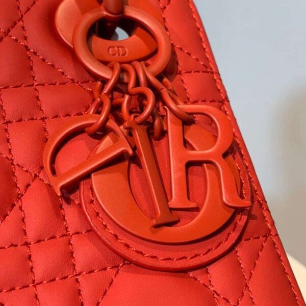 1:1 Replica Christian Dior Mini Lady Dior Bag with Chain Matte Hardware Spring/Summer Collection, Red , For Women Women’s Handbags, 18cm CD