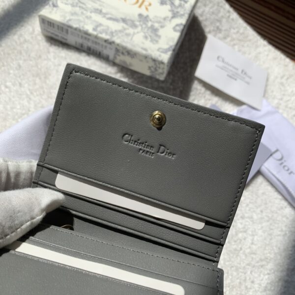 Christian Dior Mini Lady Dior Wallet Grey For Women, Women's Wallet 4.5in/11cm CD