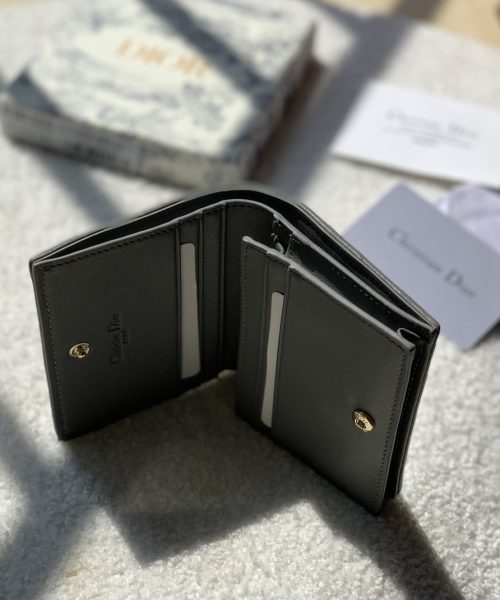 1:1 Replica Christian Dior Mini Lady Dior Wallet Grey For Women, Women's Wallet 4.5in/11cm CD