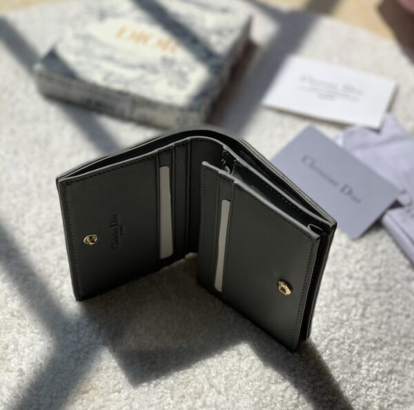 Christian Dior Mini Lady Dior Wallet Grey For Women, Women's Wallet 4.5in/11cm CD