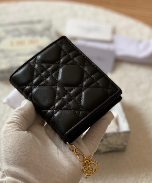 1:1 Replica Christian Dior Mini Lady Dior Wallet Grey For Women, Women's Wallet 4.5in/11cm CD
