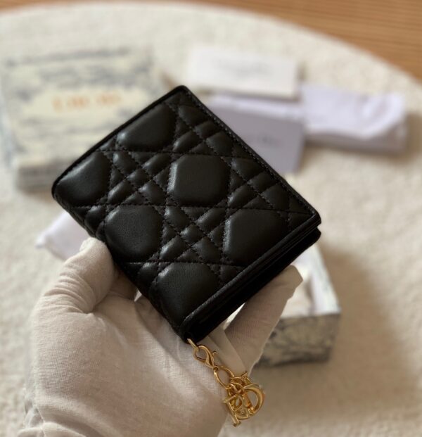 Christian Dior Mini Lady Dior Wallet Grey For Women, Women's Wallet 4.5in/11cm CD