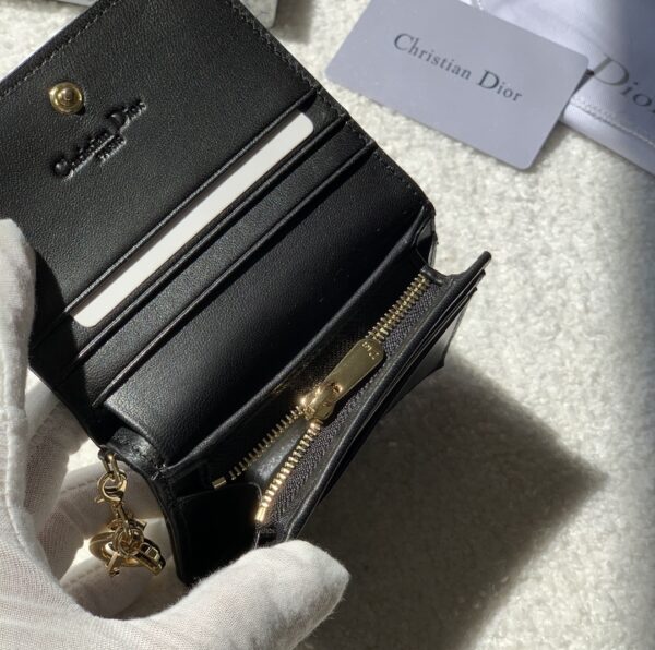 Christian Dior Mini Lady Dior Wallet Grey For Women, Women's Wallet 4.5in/11cm CD