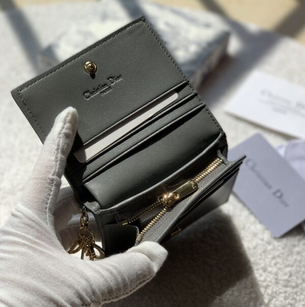 Christian Dior Mini Lady Dior Wallet Grey For Women, Women's Wallet 4.5in/11cm CD