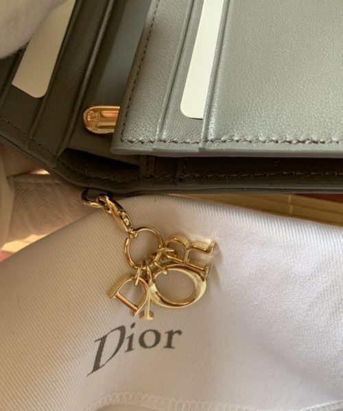 1:1 Replica Christian Dior Mini Lady Dior Wallet Grey For Women, Women's Wallet 4.5in/11cm CD