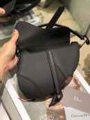 1:1 Replica Christian Dior Mini Saddle Bag Black Ultramatte For Women 19.5cm/7.6in CD