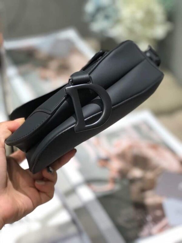 1:1 Replica Christian Dior Mini Saddle Bag Black Ultramatte For Women 19.5cm/7.6in CD