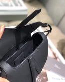 1:1 Replica Christian Dior Mini Saddle Bag Black Ultramatte For Women 19.5cm/7.6in CD