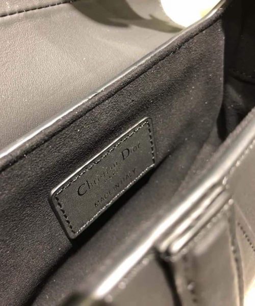 1:1 Replica Christian Dior Mini Saddle Bag Black Ultramatte For Women 19.5cm/7.6in CD