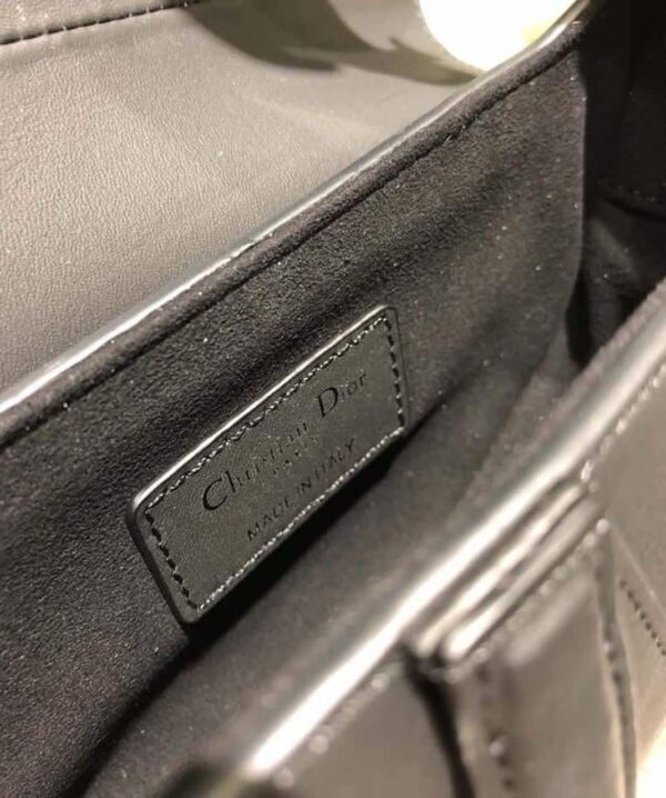 1:1 Replica Christian Dior Mini Saddle Bag Black Ultramatte For Women 19.5cm/7.6in CD