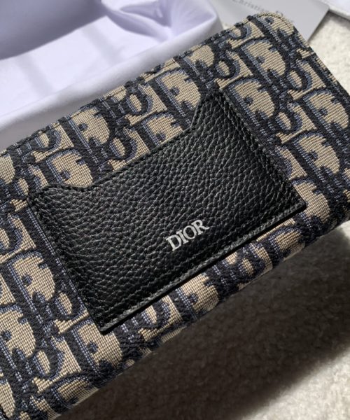 1:1 Replica Christian Dior Oblique Brown Clutch Women's Wallet 20cm/7.8in CD