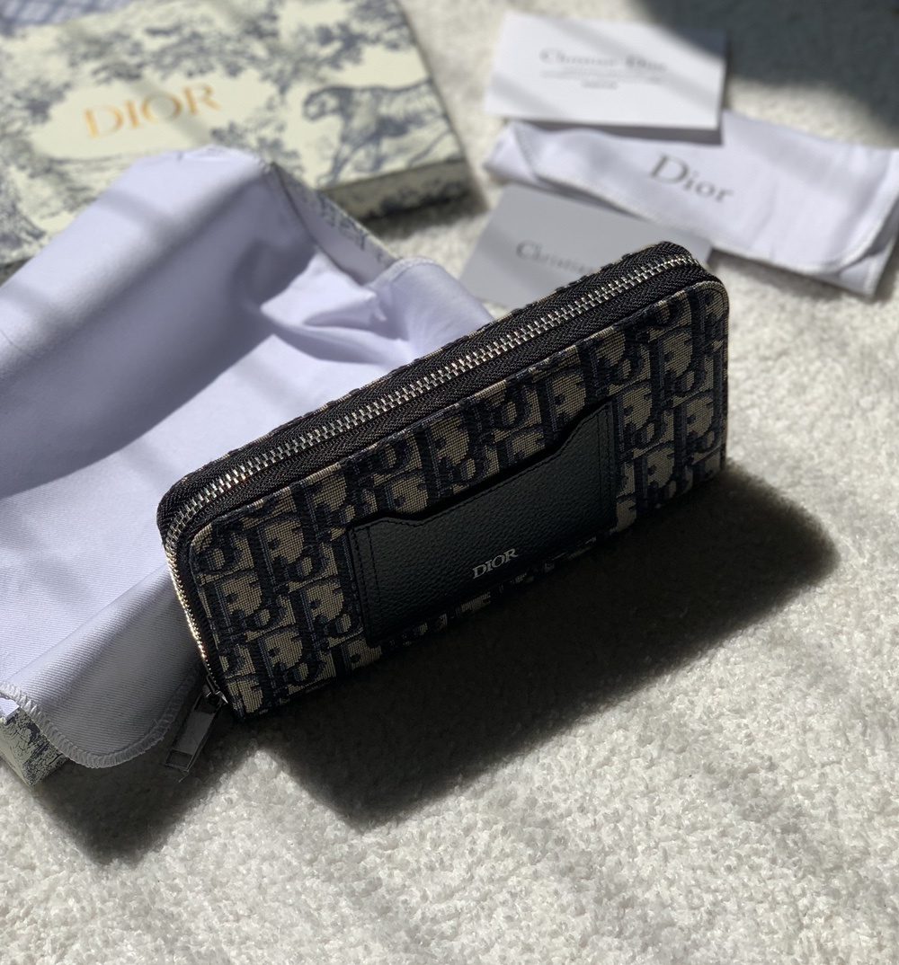 1:1 Replica Christian Dior Oblique Brown Clutch Women's Wallet 20cm/7.8in CD