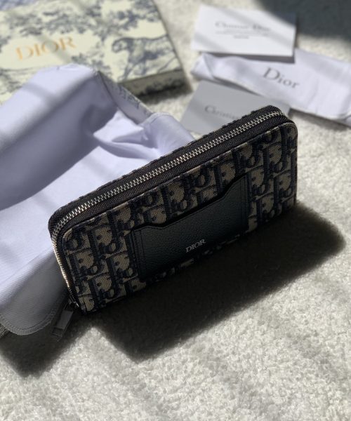 1:1 Replica Christian Dior Oblique Brown Clutch Women's Wallet 20cm/7.8in CD