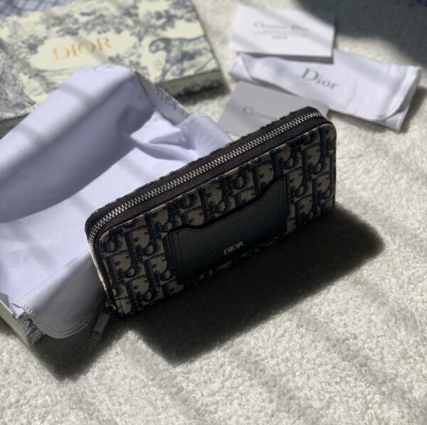 Christian Dior Oblique Brown Clutch Women's Wallet 20cm/7.8in CD