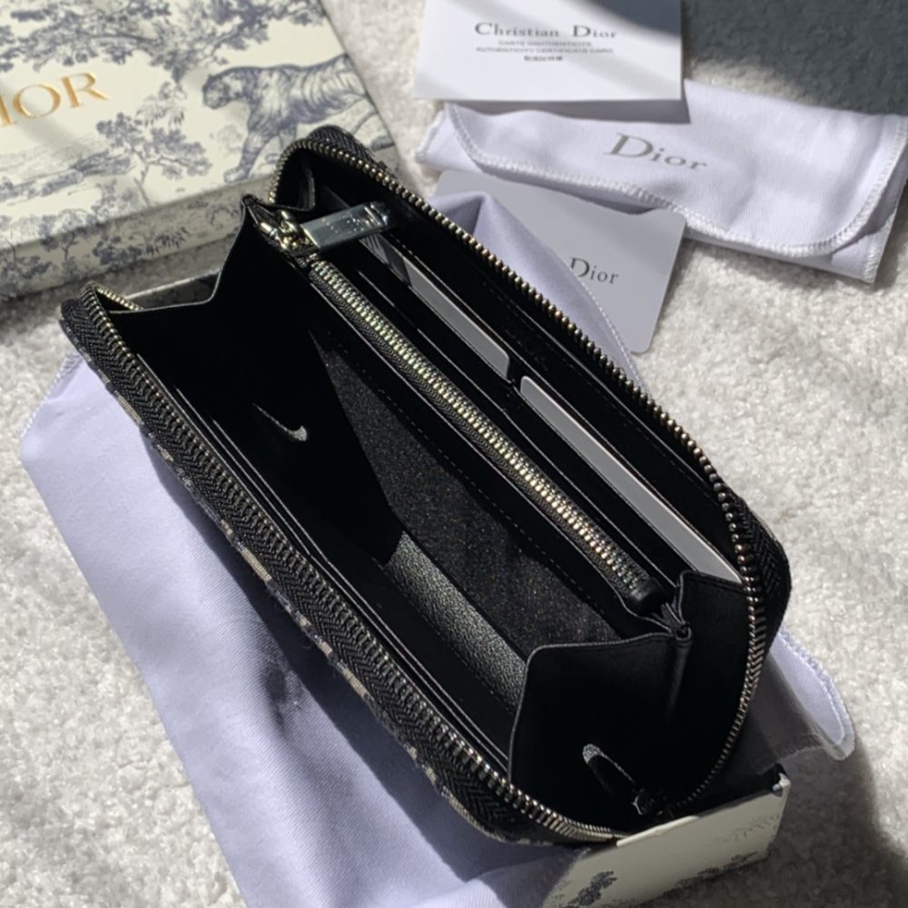 1:1 Replica Christian Dior Oblique Brown Clutch Women's Wallet 20cm/7.8in CD - Image 6