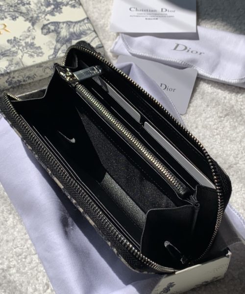 1:1 Replica Christian Dior Oblique Brown Clutch Women's Wallet 20cm/7.8in CD